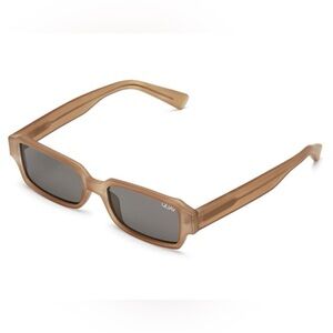 Quay Australia Strange Love Rectangle Sunglasses in Brown Smoke